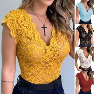 Women's Lace Crochet Hollow Long Sleeve Tops Ladies Casual Slim T-shirt Blouse.