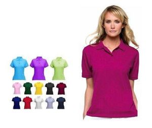 Womens Plain Pique Polo T Shirt Size 8 to 22 - LADIES WORK CASUAL SPORTS SHIRTS