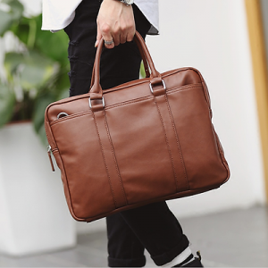 Men&#039;s Vintage Leather Business Handbag Briefcase Laptop Shoulder Messenger Bag