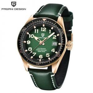 PAGANI DESIGN PD-1649 Men Automatic Mechanical Watch Steel Leather Band Reloj