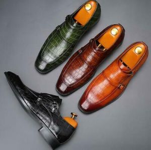 Bargain sales Men shoes Men&#039;s Formal Dress Work Business Faux Leather Shoes Casual Monk Strap Oxfords