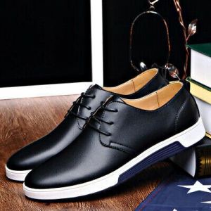 British Men Casual Genuine Leather Shoes Lace-up Sneakers Oxford Breathable New