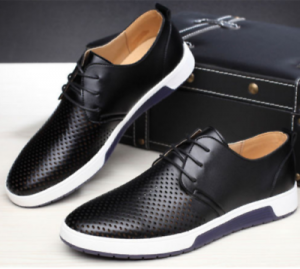 British Men Casual Genuine Leather Shoes Lace-up Sneakers Oxford Breathable New