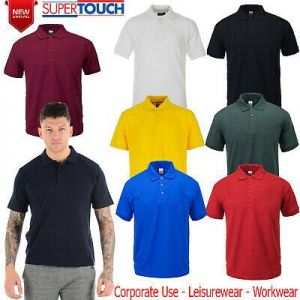 Mens Polo Shirt Plain Short Sleeve Men's Polo T Shirt Pique Top Casual Sports