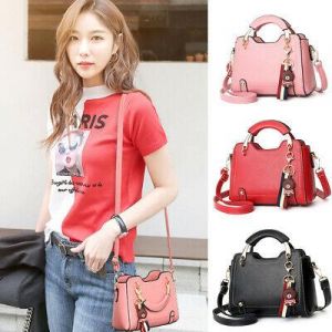 Women Faux Leather Handbags Shoulder Messenger Satchel Crossbody Tote Bags Purse