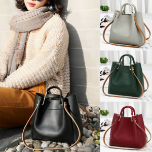 Women Lady Leather Handbags Shoulder Messenger Satchel Tote Crossbody Bags Purse