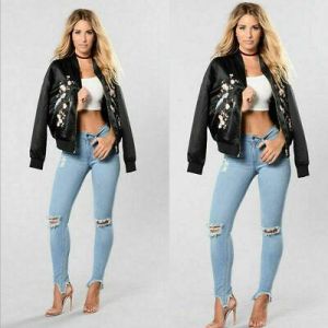 Women Pencil Stretch Casual Denim Skinny Jeans Pants High Waist Jeans Trousers