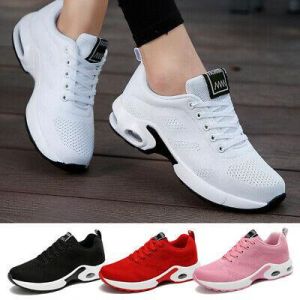 Women&#039;s Mesh Sneakers Athletic Running Shoes Sport Casual Shoes Black Pink US 11