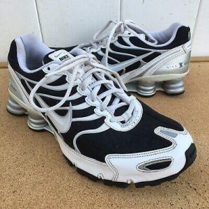 Nike Shox Turbo VII Women’s Size 8 Running Shoes Sneakers RARE Black White