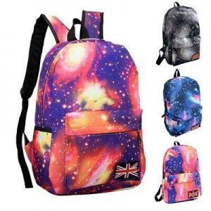 Fashion Galaxy Pattern Unisex Travel Backpack Canvas Leisure Bags School Bag ,