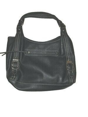 CHAP'S Women's Size Medium Black Faux Leather Shoulder Bag Purse