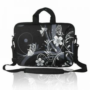 13" 13.3" Floral Print Notebook Laptop Shoulder Bag w Handle for Macbook Pro/Air