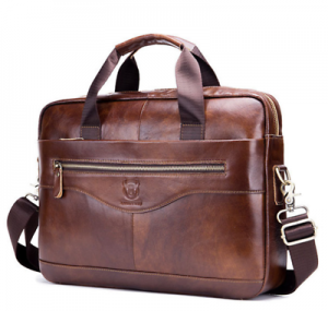 New Business Men&#039;s Genuine Leather Briefcase Bag Laptop Shoulder Handbag