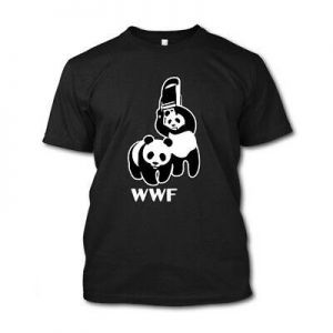 Men New Hot 100% Cotton T-shirt Cool Funny Humor WWF Panda Logo Fashion Tee