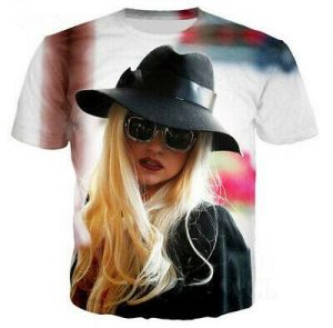Fashion Women/Men's Sexy Female Star 3D Print Short Sleeve Casual Graphic Tee