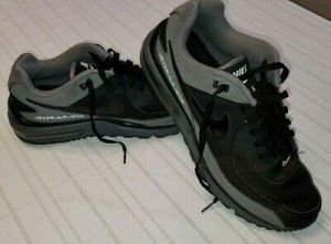 Nike Air Max 317551-022 Men's Athletic Running Shoes Black Gray Size 13