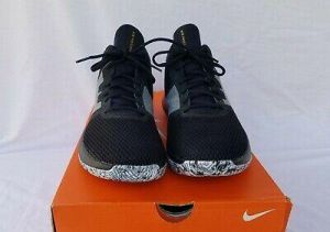 New Men's Nike Precision II Basketball Shoes AA7069 002 Black with Grey & Gold