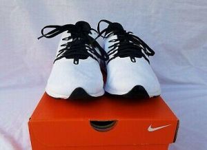 New Men&#039;s Nike Air Zoom Vomero 14 Running Shoes White with Black & Blue