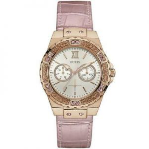 Guess Women's Analogue Quartz Watch With Leather Bracelet W0775L3