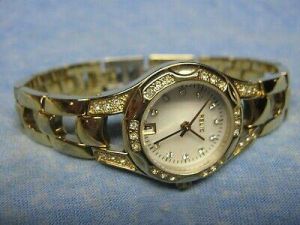 Women's RELIC Gold Water Resistant Gemmed Watch w/ New Battery
