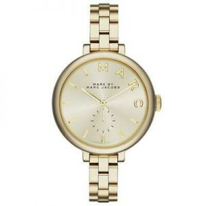 Marc Jacobs Women's Quartz Watch With Gold Dial Analogue Display MBM3363