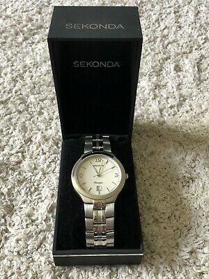 Men’s Sekonda Watch Stainless Steel Water Resistant 50m Box And Instructions