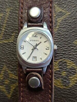 Fossil Women's Watch JR-6269 Leather Cuff Band