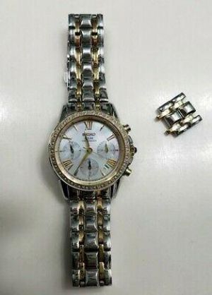 Women's Seiko Solar Watch (Rhinestone Face)
