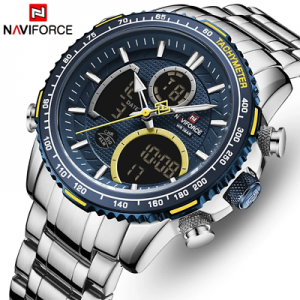 NAVIFORCE Men Watch Top Luxury Brand Big Dial Sport Watches Mens Chronograph Qua
