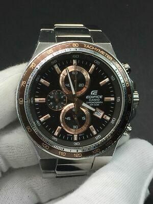 C asio E difice EF-546 Stainless Steel Rose Gold Chronograph Men's Watch