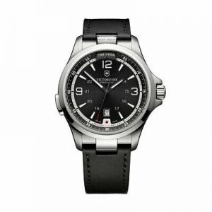 Victorinox Swiss Army Men's Watch Night Vision Black Dial Strap Quartz 241664