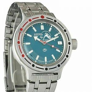 Vostok Amphibian 420059 Watch Scuba Dude Military Diver Russian Automatic Blue