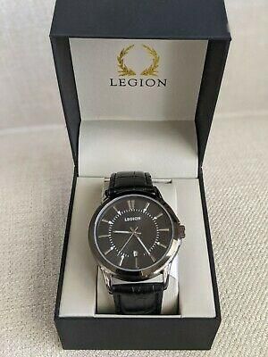 Legion Men's Watch Gunmetal Leather Strap