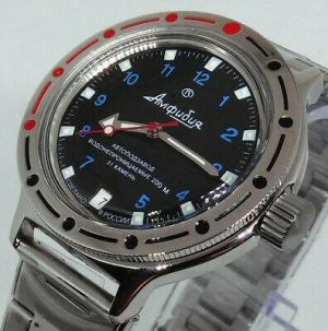 VOSTOK AMPHIBIAN NEW 420268 / 2416 RUSSIAN MILITARY DIVERS AUTOMATIC WATCH