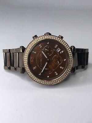 Michael Kors MK5578 Women's Watch Chronograph Brown Dial Date 39mm Analog