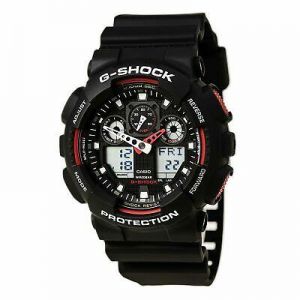 Casio Men's Watch G-Shock Black and Grey Ana-Digital Dial Strap Watch GA100-1A4