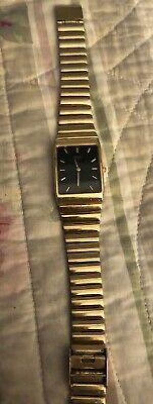 Seiko quartz men's watch 5Y39-5140 Goldtone/Black Face | Watches for men