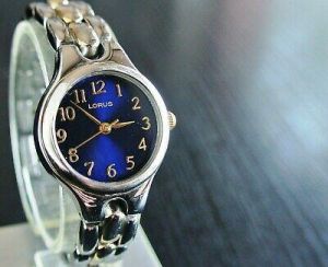 VINTAGE LORUS SEIKO ELEGANT CLASSIC QUARTZ WOMEN'S 2 TONES BRACELET DRESS WATCH