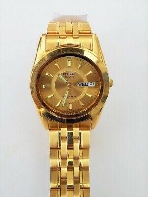Citizen quartz women's gold dial water resistant metal base watch