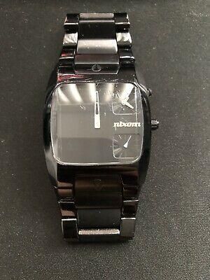 Black Nixon Count It The Banks Men 100m Dual Time Analog Quartz Watch