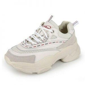 Women Chunky Sneakers Mesh Breathable Thick Sole Slip-On Dad Running Shoes