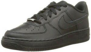 Youth Boy Nike AF1 Air Force One low black shoes sneakers 314192-009, sz 4Y