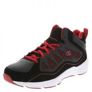Champion Mens Boys Playmaker Basketball Black Red Shoes 6W Great for school fall