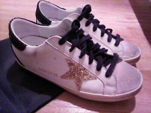 Golden goose shoes women's size 8 gold/black