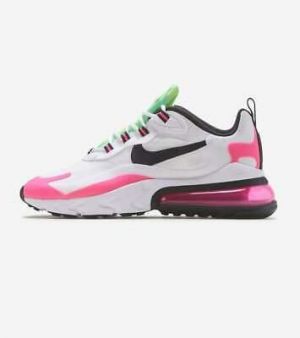 Nike Air Max 270 React Women's Shoes White Pink Black CJ0619-101 NEW ATHLETIC
