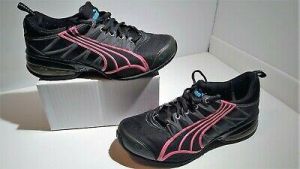 PUMA 10 Cell Womens Athletic Running Walking Shoes Size 7.5 Black & Pink NICE