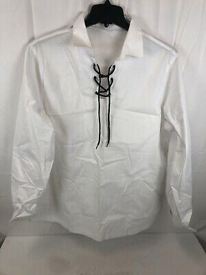 GoodAndy Men Fashion Long Sleeve Cotton Top, White, XL