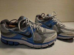 Nike Women's Pegasus 27 Athletic Running Shoes Sz 10 White Gray Blue 396040-001