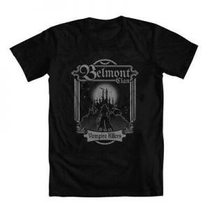 Mens Castlevania Short Sleeve Fashion Loose Cotton Tee Black