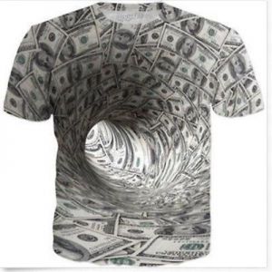 New Fashion Women Men 3D Dollar Money Print T-Shirt Casual Short Sleeve Tops Tee